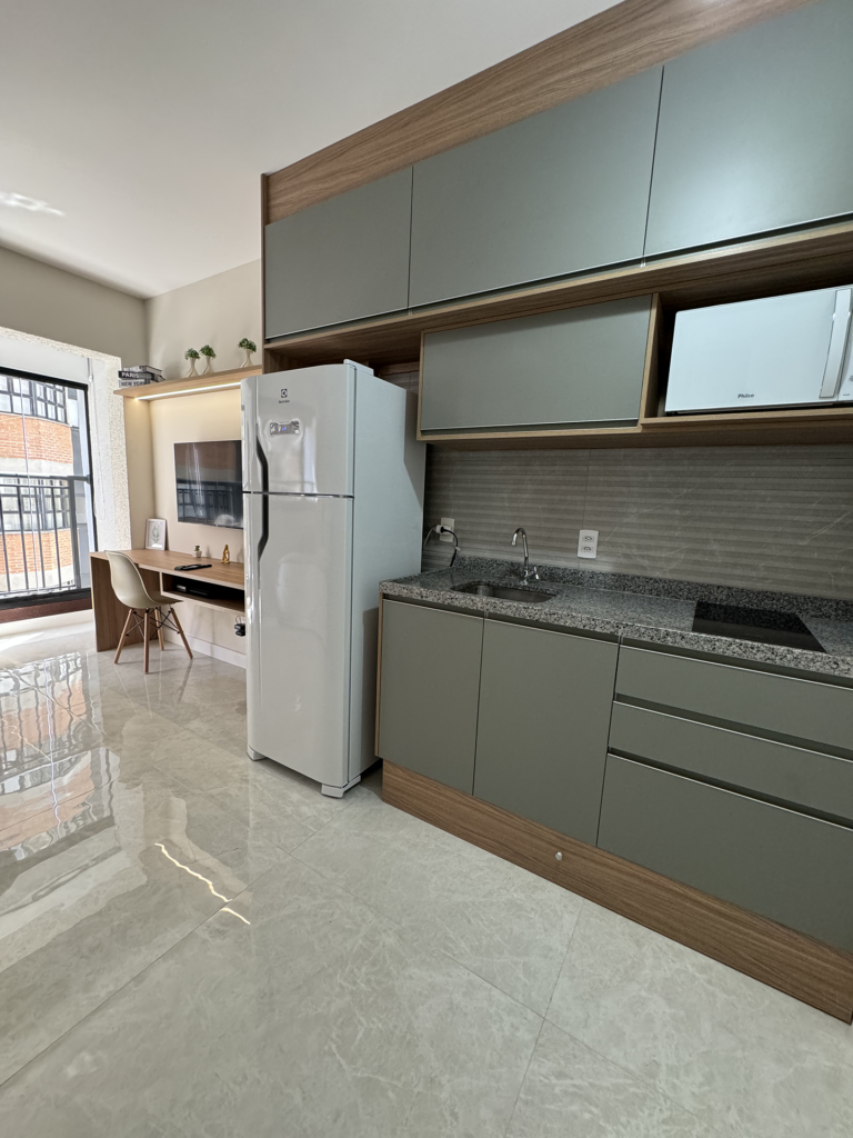 studio com design contemporâneo de alto padrão — verti e itapuã São Paulo | A3D Planejados